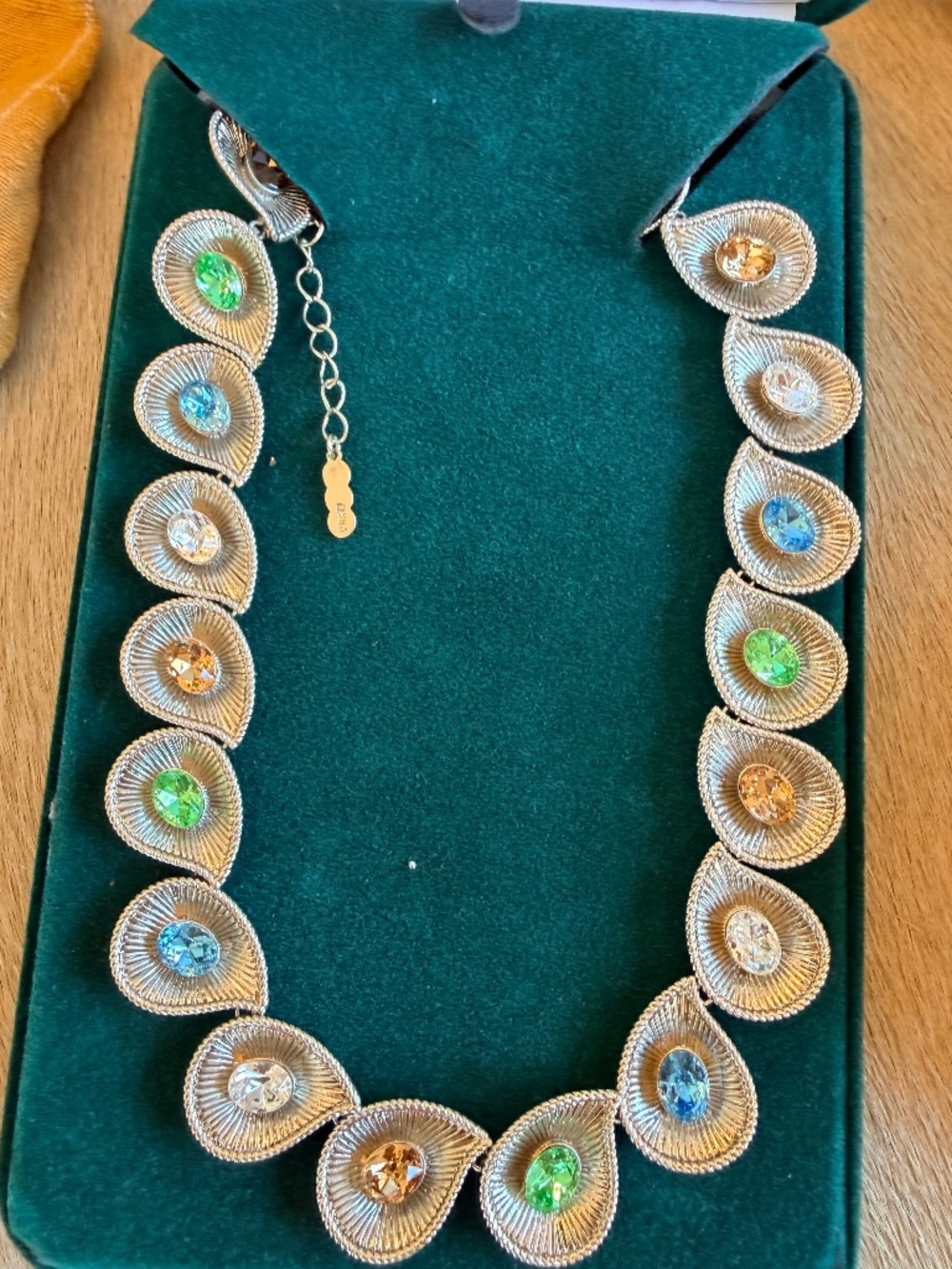 Clarion-Pell Princess Grace Collection Swirl Crystal Necklace